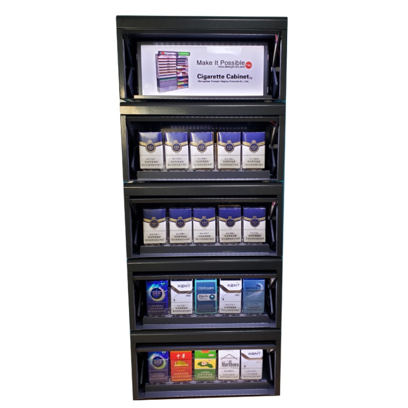TMJ702 Locking Cabinet Shopper Drug Mart Detail Cigaret Display Rack