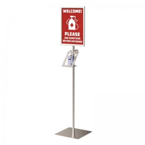 TMJ713 Oversvømmelse Stående Hånd Sanitizer Dissezer Dispensation Stand with Holder Bærbar Hand Sanitizing Stand Display