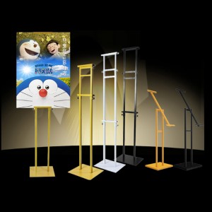 TMJ POP 010 sølv sort piedestal skilt plakat display holder stativ reklame led menukort